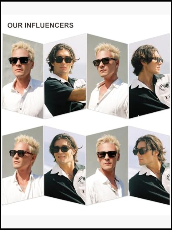 Big Trendy Square Polarized Sunglasses Retro Chunky Wide Rectangle Shades main image 4